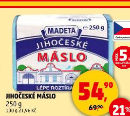 Máslo Jihočeské Madeta