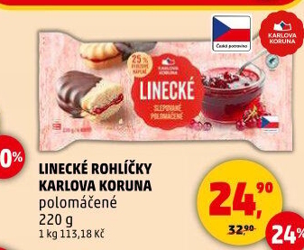 Rohlíčky linecké Karlova Koruna