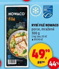 Rybí filé mražené Nowaco