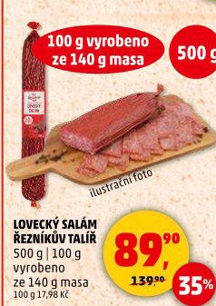Salám lovecký Řezníkův talíř