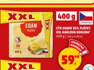 Sýr Eidam 30% Karlova Koruna