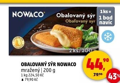 Sýr obalovaný mražený Nowaco