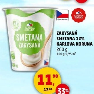Zakysaná smetana 12% Karlova Koruna