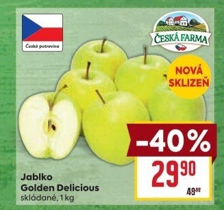 Jablka Golden Delicious Česká Farma