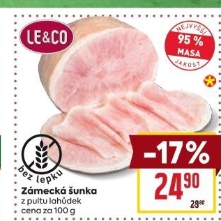 Šunka Zámecká nejvyšší jakosti LE&amp