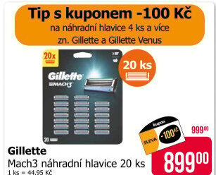 Náhradní hlavice pánské Mach 3 Gillette