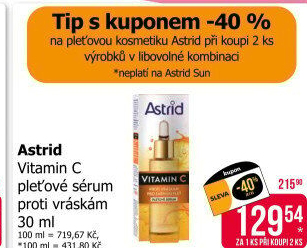 Pleťové sérum proti vráskám Vitamin C Astrid