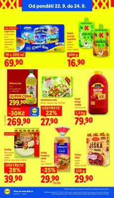akční leták Lidl 22.9.2025-24.9.2025