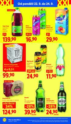 akční leták Lidl 22.9.2025-24.9.2025