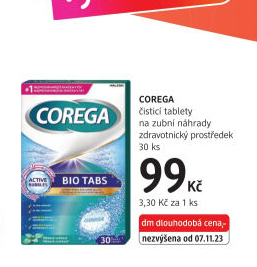 Antibakteriální tablety na zubní protézy Corega