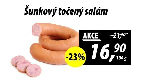 Salám šunkový točený
