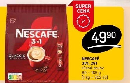 Instantní káva porcovaná 3v1 Nescafé