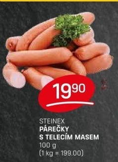 Párečky s telecím masem Steinex