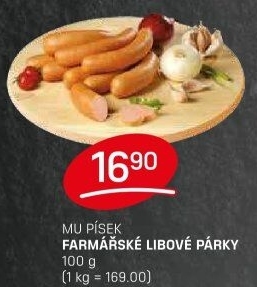 Párky farmářské libové Maso uzeniny Písek
