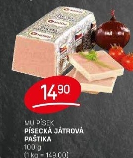 Paštika játrová písecká Maso uzeniny Písek