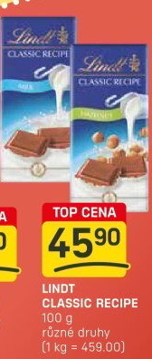 Čokoláda Classic Recipe Lindt