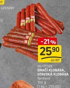 Dračí klobása Maso uzeniny Písek