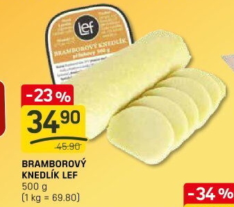 Knedlík bramborový Lef