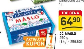 Máslo Jihočeské Madeta
