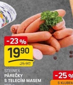 Párečky s telecím masem Steinex