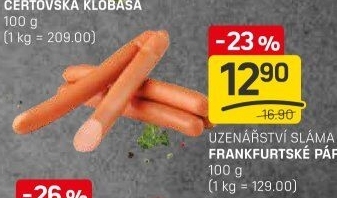 Párky frankfurtské Sláma
