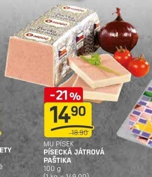 Paštika játrová písecká Maso uzeniny Písek