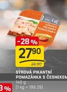 Pomazánka sýrová pikantní s česnekem Lahůdky Vavřík