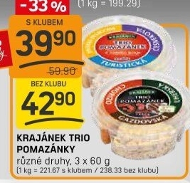 Pomazánky Trio Krajánek