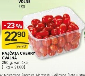 Rajčata cherry oválná