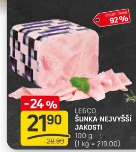 Šunka nejvyšší jakosti LE&amp