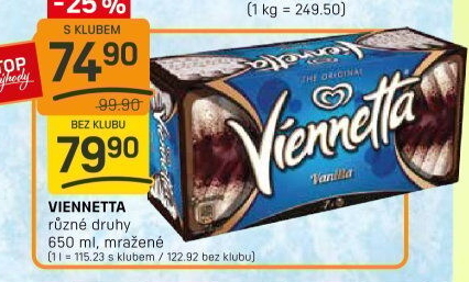 Zmrzlinová roláda Viennetta Algida