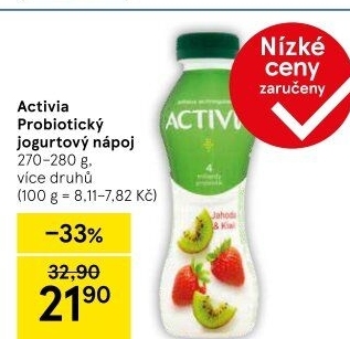 Jogurtový nápoj Activia Danone