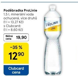 Ochucená voda Poděbradka Prolinie