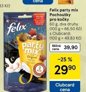 Pamlsky pro kočky Party mix Felix Purina