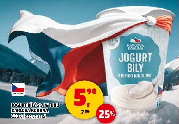 Bílý jogurt Karlova Koruna