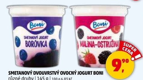 Jogurt smetanový ovocný Boni