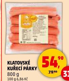 Kuřecí klatovské párky DZ Klatovy