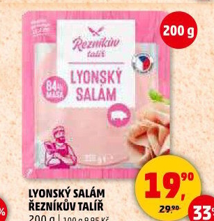 Salám lyonský Řezníkův talíř