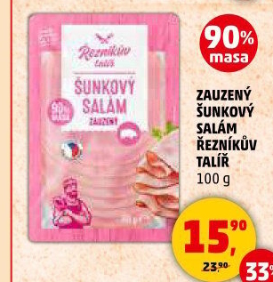Salám šunkový zauzený Řezníkův talíř