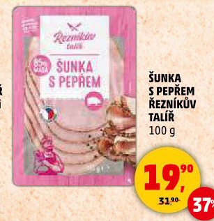 Šunka s pepřovým dekorem Řezníkův talíř