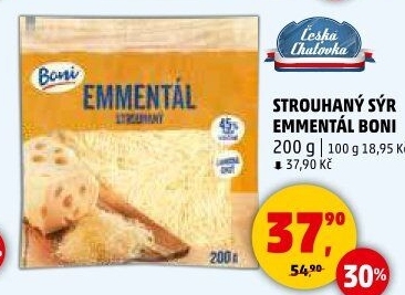 Sýr Ementál strouhaný Boni
