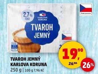 Tvaroh jemný Karlova Koruna