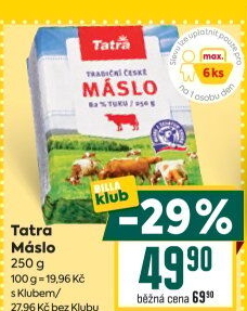 Máslo Tatra