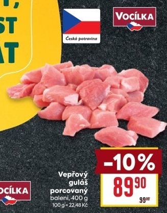 Maso na guláš vepřové Vocílka