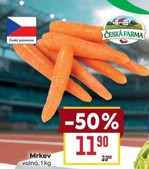 Mrkev Česká farma