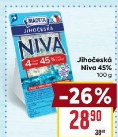 Sýr Niva Jihočeská 45% Madeta
