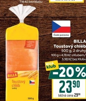 Toustový chléb Billa