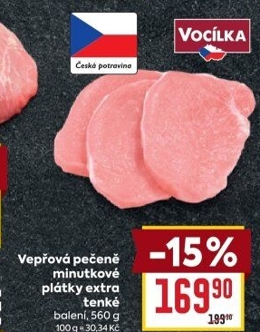Vepřová pečeně bez kosti Vocílka