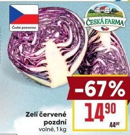 Zelí červené pozdní Česká Farma