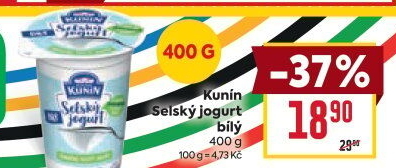 Bílý jogurt selský Mlékárna Kunín